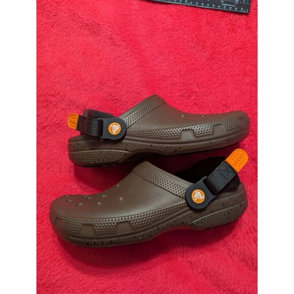 Crocs Classic Slip Resistant Work Clog Coffee Brown M6 W8 209952-21Q - Picture 2 of 8